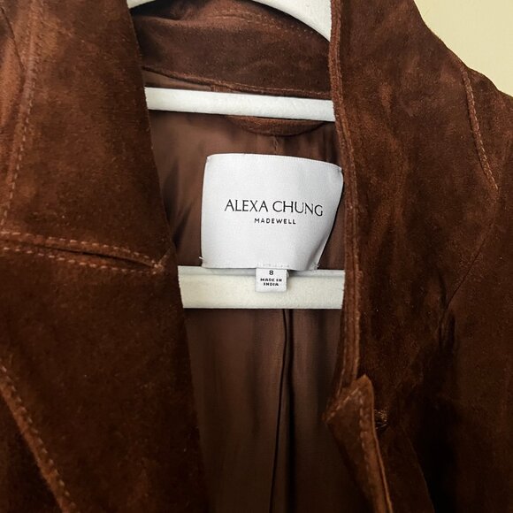 Alexa Chung for Madewell Double-Breasted Blazer Overcoat in Suede - Picture 5 of 6